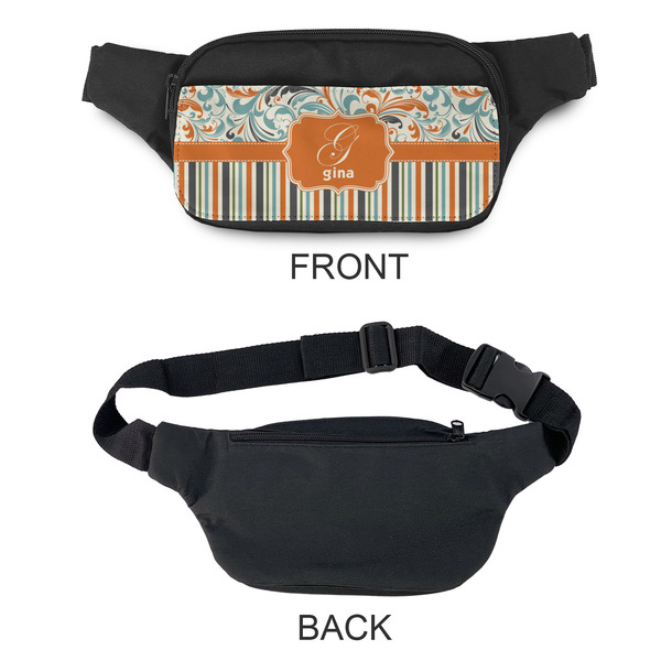 Orange Blue Swirls & Stripes Fanny Packs - APPROVAL