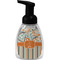 Orange Blue Swirls & Stripes Foam Soap Bottle - Black (Personalized)