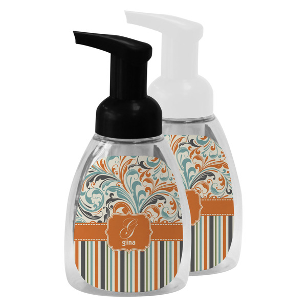 Orange Blue Swirls & Stripes Foam Soap Bottles - Main