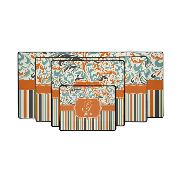 Orange Blue Swirls & Stripes Gaming Mats - PARENT/MAIN