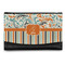 Orange Blue Swirls & Stripes Genuine Leather Women's Wallet - Small (Personalized)