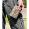 Orange Blue Swirls & Stripes Genuine Leather Womens Wallet - In Context