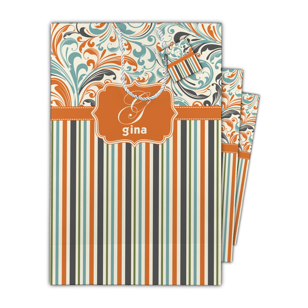 Orange Blue Swirls & Stripes Gift Bags - Parent/Main