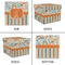 Orange Blue Swirls & Stripes Gift Boxes with Lid - Canvas Wrapped - Medium - Approval