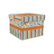 Orange Blue Swirls & Stripes Gift Boxes with Lid - Canvas Wrapped - Small - Front/Main