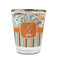 Orange Blue Swirls & Stripes Glass Shot Glass - 1.5 oz - with Gold Rim - Set of 4 (Personalized)