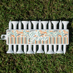 Orange Blue Swirls & Stripes Golf Tees & Ball Markers Set (Personalized)