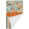 Orange Blue Swirls & Stripes Golf Towel - Folded (Large)
