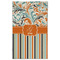 Orange Blue Swirls & Stripes Golf Towel - Front (Large)