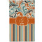 Orange Blue Swirls & Stripes Golf Towel - Poly-Cotton Blend - Small w/ Name and Initial