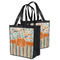 Orange Blue Swirls & Stripes Grocery Bag - MAIN