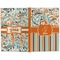 Orange Blue Swirls & Stripes Hard Cover Journal - Apvl