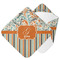 Orange Blue Swirls & Stripes Hooded Baby Towel- Main