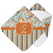 Orange Blue Swirls & Stripes Hooded Baby Towel (Personalized)