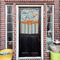 Orange Blue Swirls & Stripes House Flags - Double Sided - (Over the door) LIFESTYLE