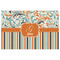 Orange Blue Swirls & Stripes Indoor / Outdoor Rug - 2'x3' - Front Flat