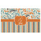 Orange Blue Swirls & Stripes Indoor / Outdoor Rug - 3'x5' - Front Flat