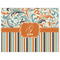 Orange Blue Swirls & Stripes Indoor / Outdoor Rug - 6'x8' - Front Flat