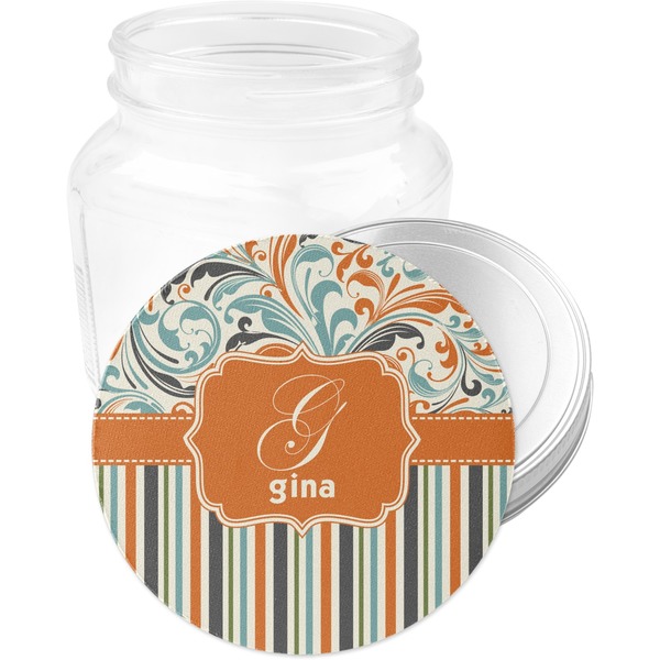 Orange Blue Swirls & Stripes Jar Opener - Main
