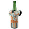 Orange Blue Swirls & Stripes Jersey Bottle Cooler - ANGLE (on bottle)