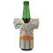 Orange Blue Swirls & Stripes Jersey Bottle Cooler - FRONT (on bottle)