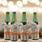 Orange Blue Swirls & Stripes Jersey Bottle Cooler - Set of 4 - LIFESTYLE