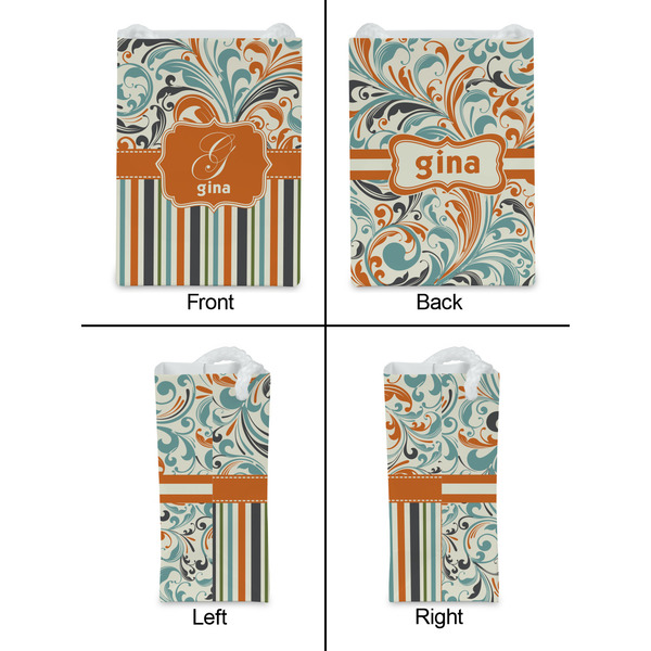 Orange Blue Swirls & Stripes Jewelry Gift Bag - Gloss - Approval