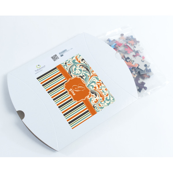 Orange Blue Swirls & Stripes Jigsaw Puzzle 110 Piece - Box