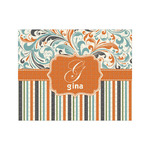 Orange Blue Swirls & Stripes 500 pc Jigsaw Puzzle (Personalized)