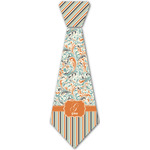 Orange Blue Swirls & Stripes Iron On Tie - 4 Sizes w/ Name and Initial