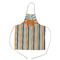 Orange Blue Swirls & Stripes Kid's Apron - Medium (Personalized)