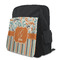 Orange Blue Swirls & Stripes Kid's Backpack - MAIN