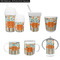 Orange Blue Swirls & Stripes Kid's Drinkware - Customized & Personalized