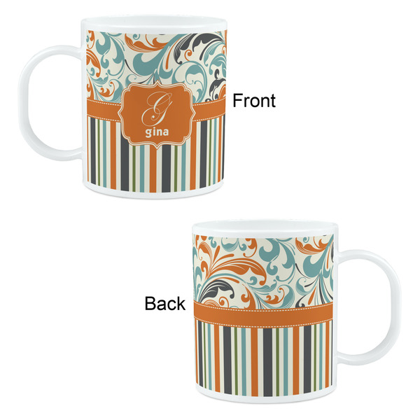 Orange Blue Swirls & Stripes Kid's Mug - Apvl