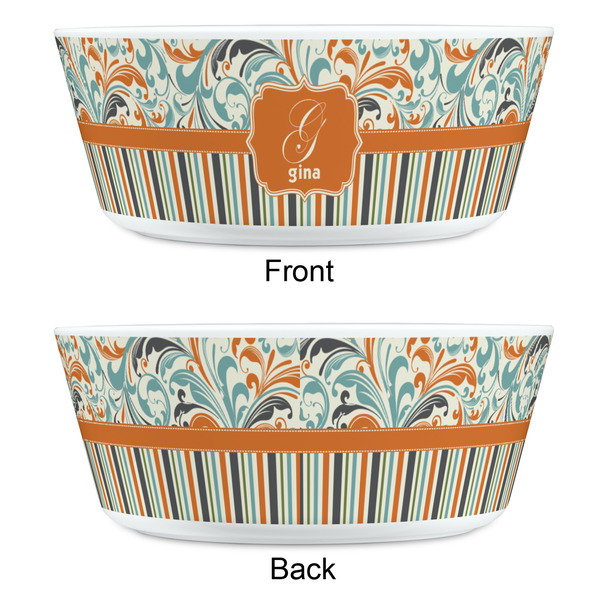 Orange Blue Swirls & Stripes Kids Bowls - APPROVAL