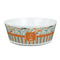 Orange Blue Swirls & Stripes Kid's Bowl (Personalized)