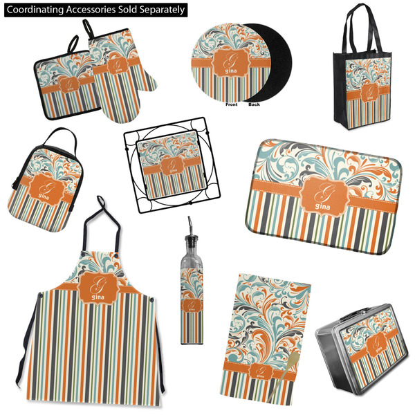 Orange Blue Swirls & Stripes Kitchen Accessories & Decor