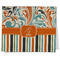 Orange Blue Swirls & Stripes Kitchen Towel - Poly Cotton w/ Name and Initial