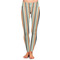 Orange Blue Swirls & Stripes Ladies Leggings - Front