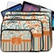 Orange Blue Swirls & Stripes Laptop Case Sizes