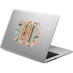 Orange Blue Swirls & Stripes Laptop Decal (Personalized)