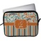 Orange Blue Swirls & Stripes Laptop Sleeve / Case - 13" (Personalized)