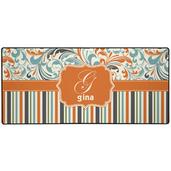 Orange Blue Swirls & Stripes Gaming Mouse Pad (Personalized)
