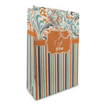 Orange Blue Swirls & Stripes Large Gift Bag (Personalized)