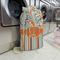 Orange Blue Swirls & Stripes Large Laundry Bag - In Context