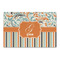 Orange Blue Swirls & Stripes Large Rectangle Car Magnet (Personalized)
