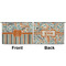 Orange Blue Swirls & Stripes Large Zipper Pouch Approval (Front and Back)