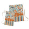 Orange Blue Swirls & Stripes Laundry Bag - Both Bags