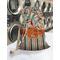 Orange Blue Swirls & Stripes Laundry Bag in Laundromat