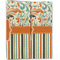 Orange Blue Swirls & Stripes Linen Placemat - Folded Half (double sided)